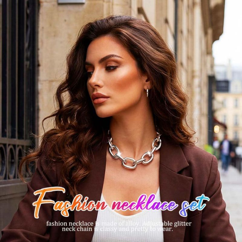 Collar gargantilla CLOACE de 33 cm en plata con eslabones cubanos 42 g
