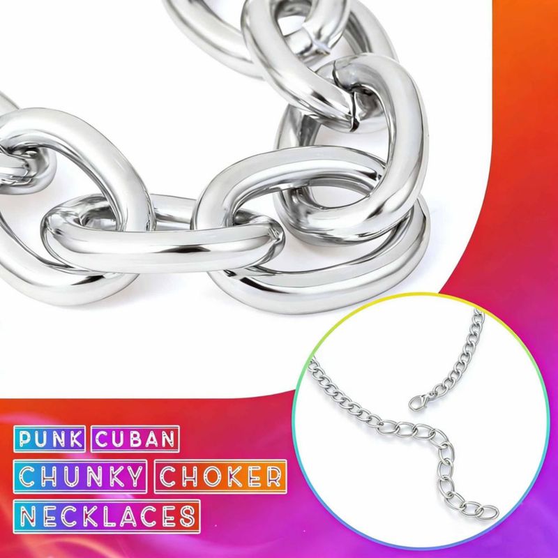 Collar gargantilla CLOACE de 33 cm en plata con eslabones cubanos 42 g