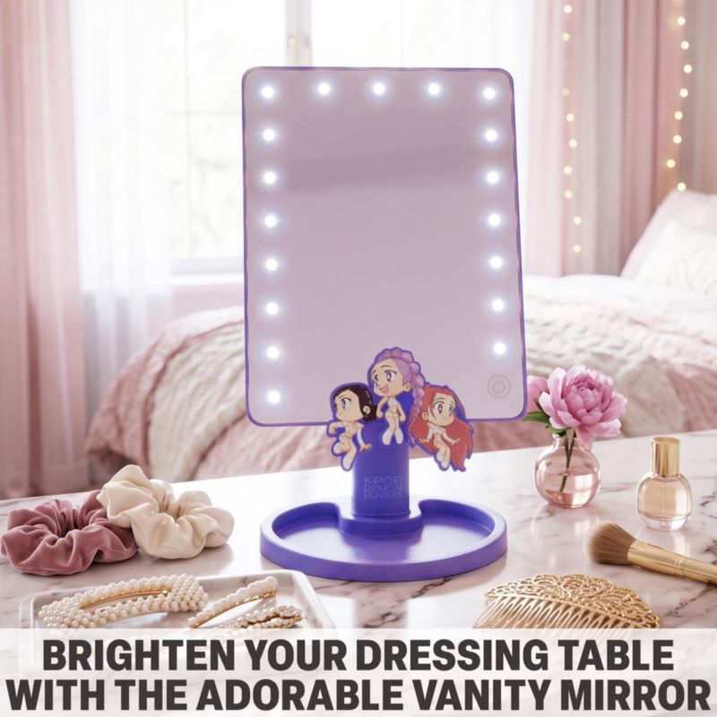 Espejo de Maquillaje Get Trend KPop Demon Hunters con Luz LED