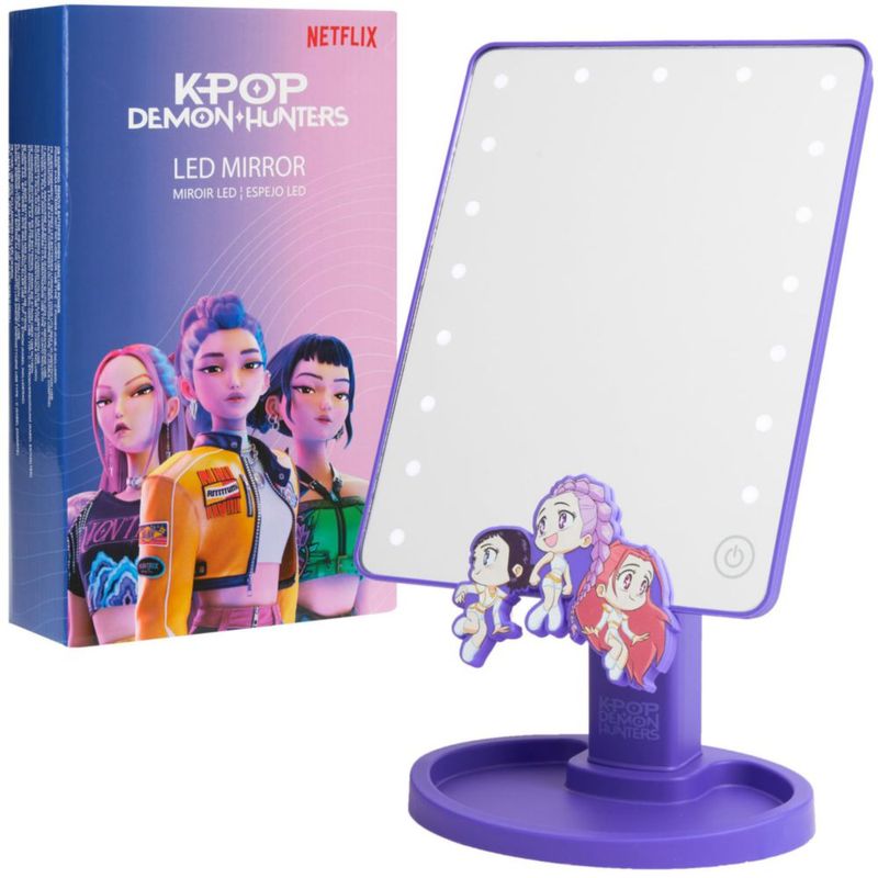 Espejo de Maquillaje Get Trend KPop Demon Hunters con Luz LED