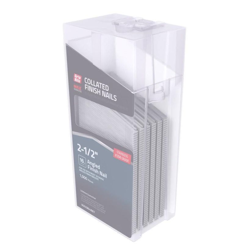 Clavo de Acabado Grip-Rite MAXB64887 de 16 ga y 64 cm de Acero Inoxidable
