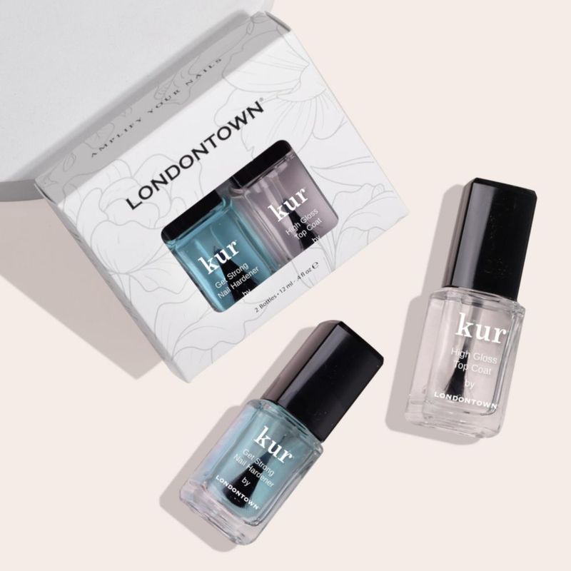 Set de cuidado de uñas LONDONTOWN Strength & Shine con endurecedor de uñas