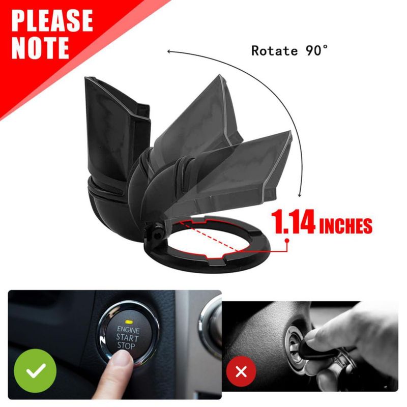 Cubierta para Botón de Arranque/Parada BestEvMod estilo Mando negro