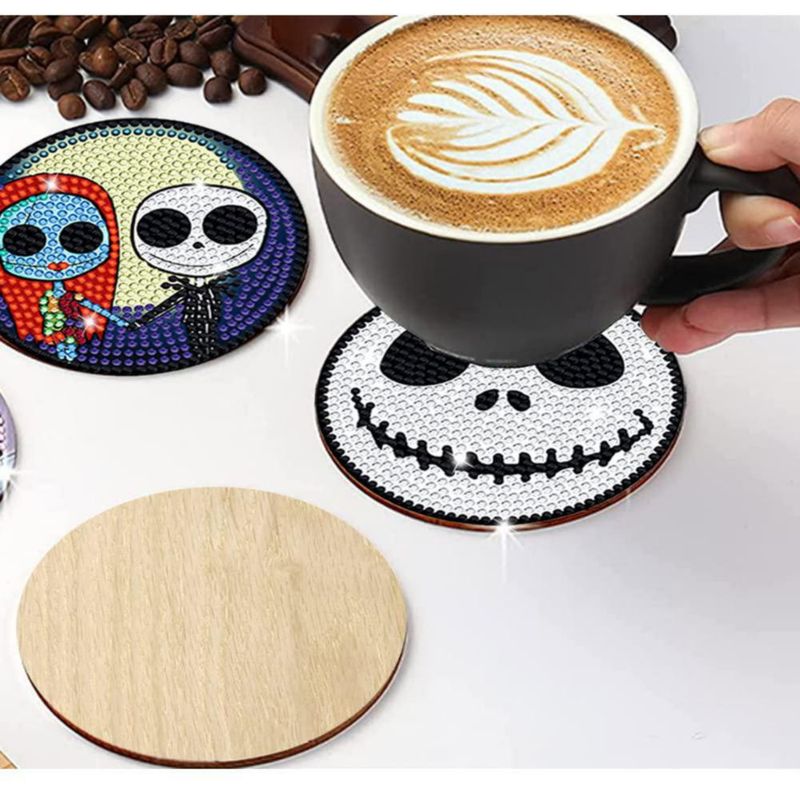Posavasos de Pintura de Diamantes Weadatty – Set de 6 unidades de 10 cm (Kit DIY)