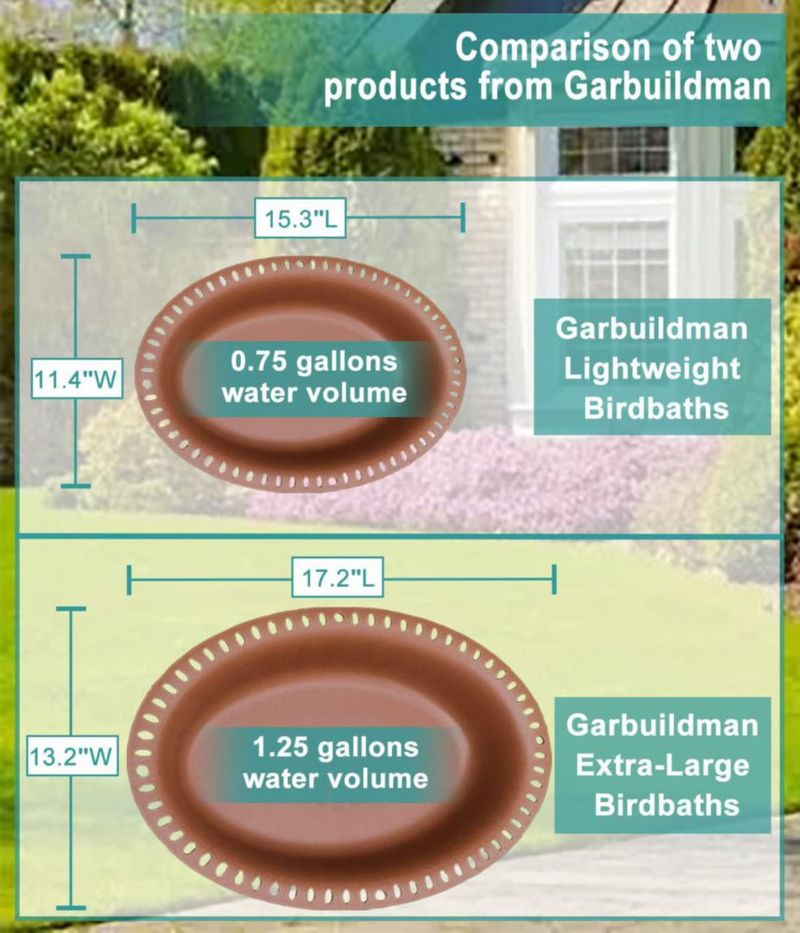 Bebedero para aves Garbuildman XL independiente color chocolate 71 cm