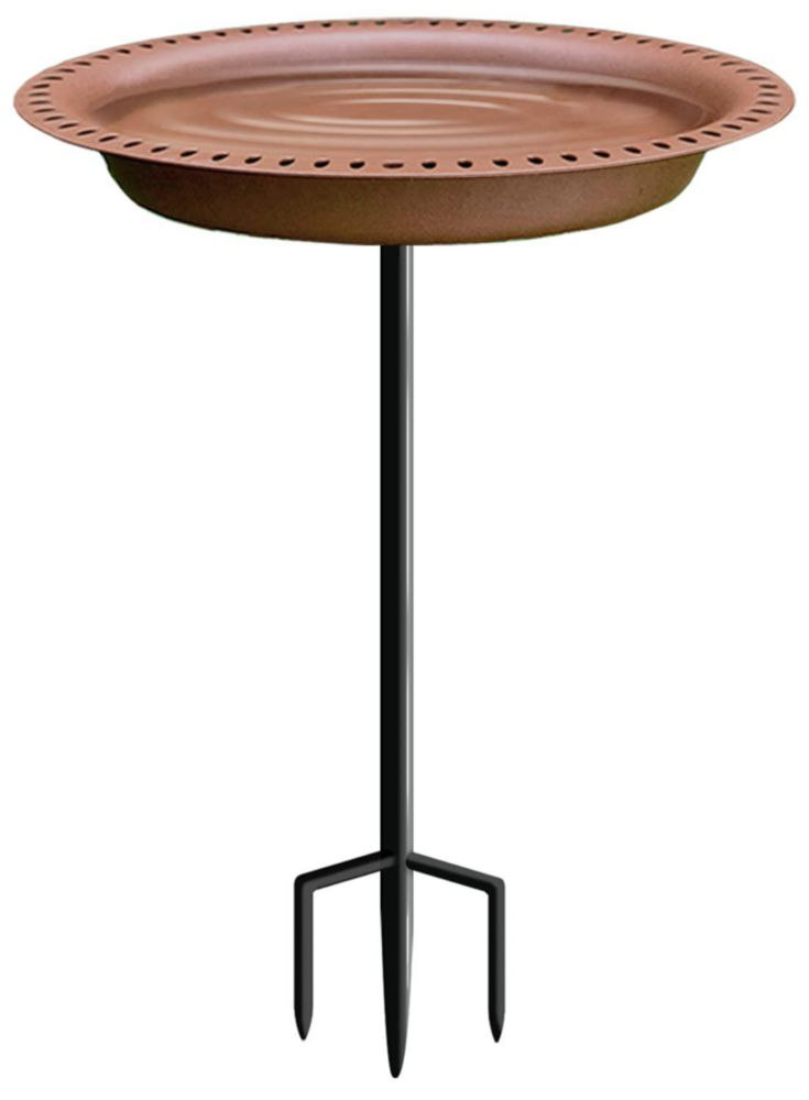 Bebedero para aves Garbuildman XL independiente color chocolate 71 cm