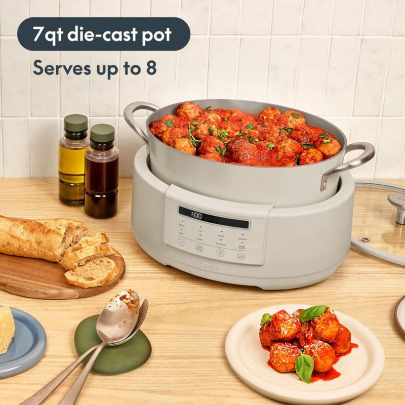Multicooker BELLA 7qt Antiadherente Oatmilk 10 en 1