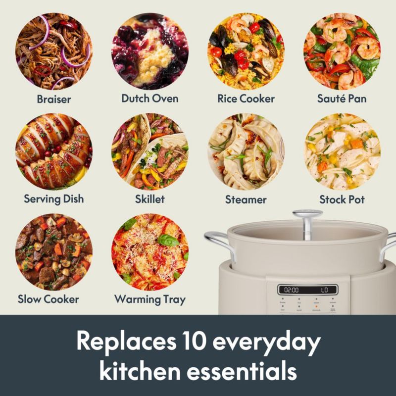 Multicooker BELLA 7qt Antiadherente Oatmilk 10 en 1