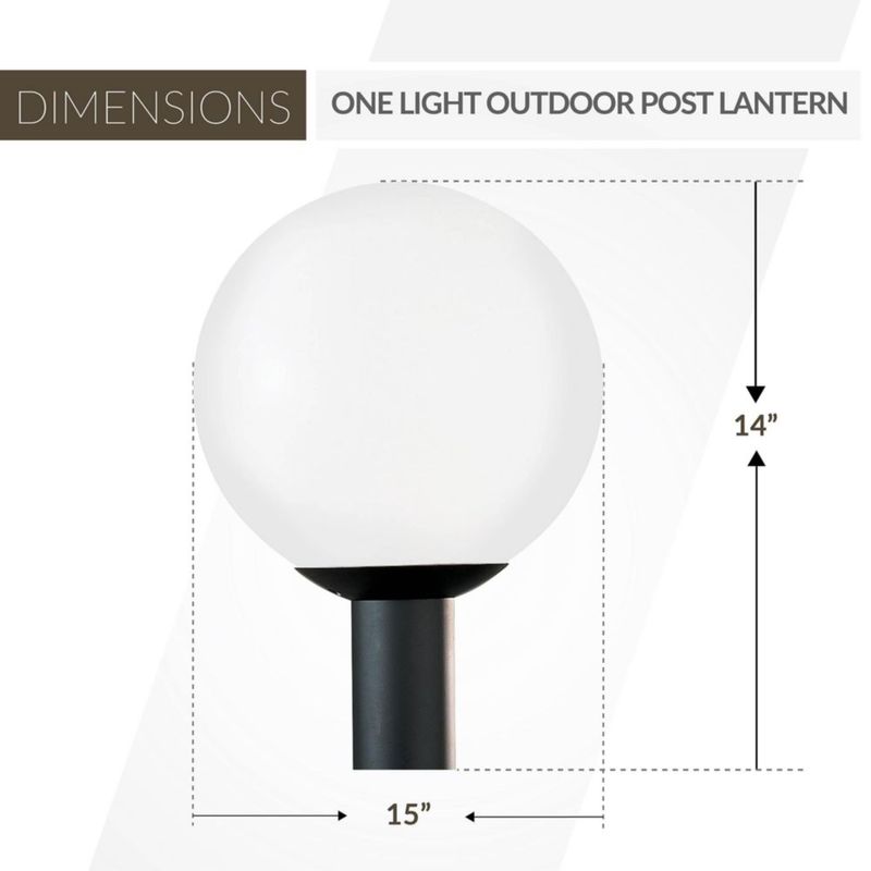 Farol de Poste Generation Lighting de Plástico Blanco – 1 Lámpara