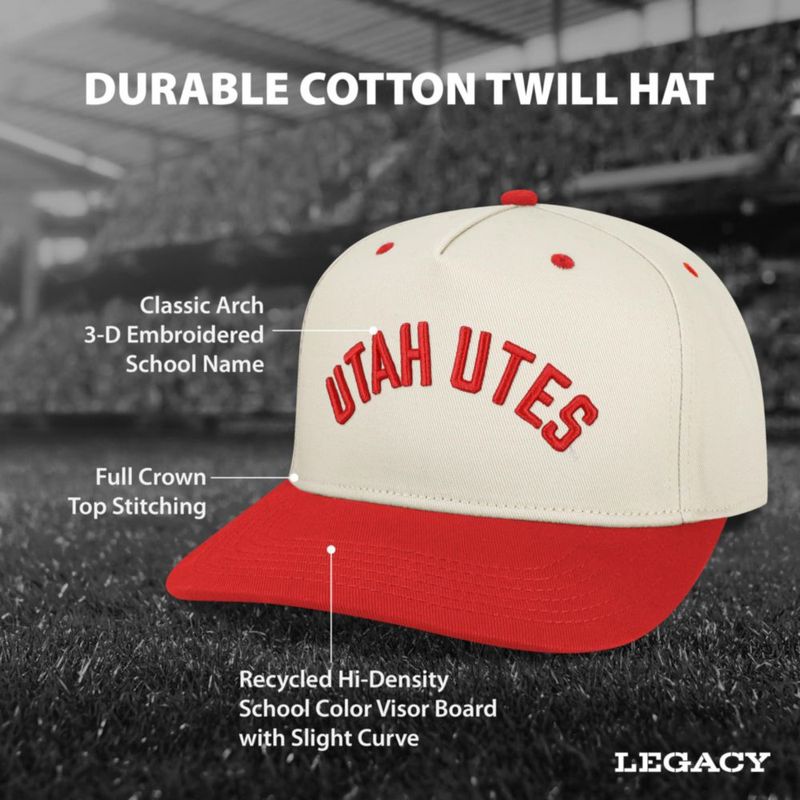 Gorra Legacy Utah Utes Oficialmente Licenciada (Color del Equipo)