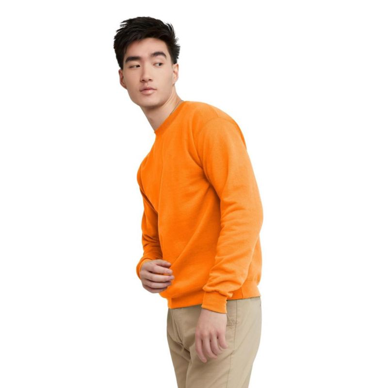 Sudadera Hanes EcoSmart naranja de seguridad talla M