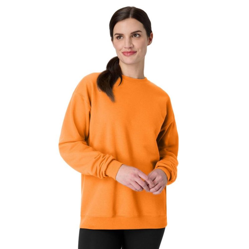 Sudadera Hanes EcoSmart naranja de seguridad talla M