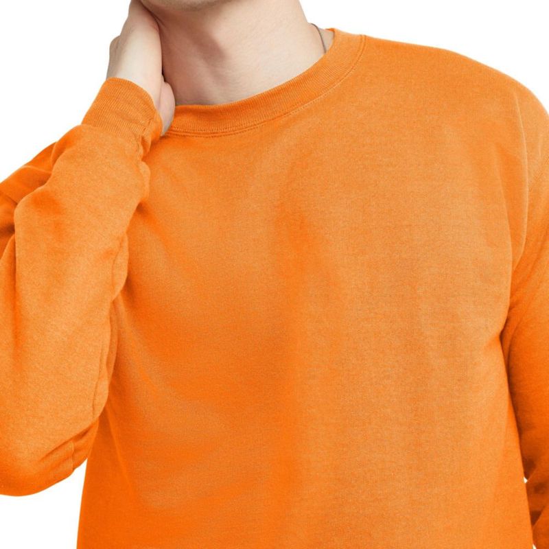 Sudadera Hanes EcoSmart naranja de seguridad talla M