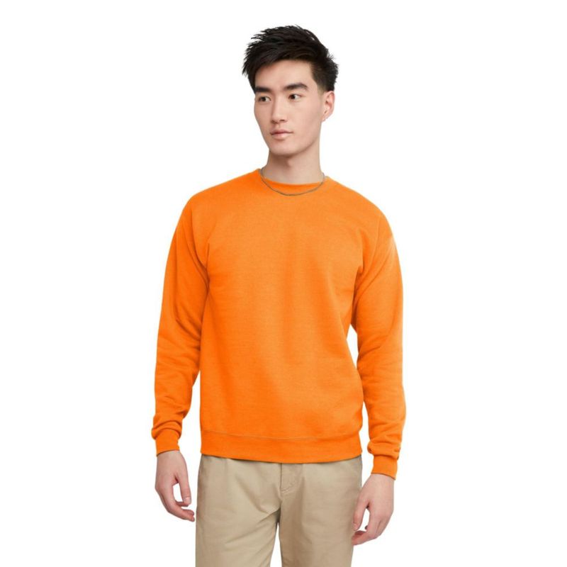 Sudadera Hanes EcoSmart naranja de seguridad talla M