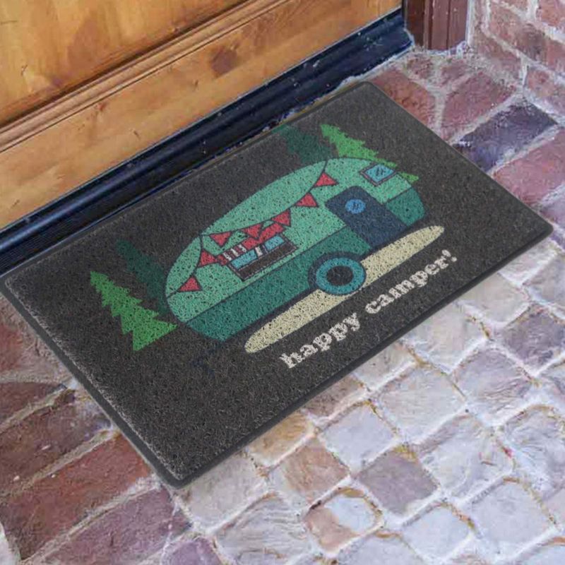 FELPUDO Aucuda Happy Camper 61 cm x 40 cm Gris