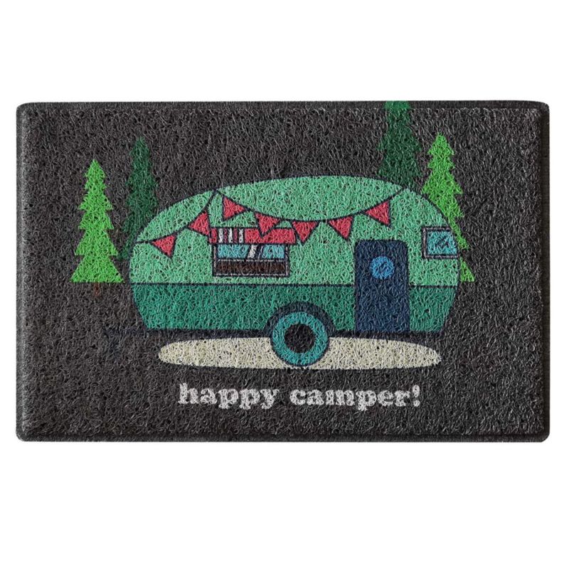 FELPUDO Aucuda Happy Camper 61 cm x 40 cm Gris