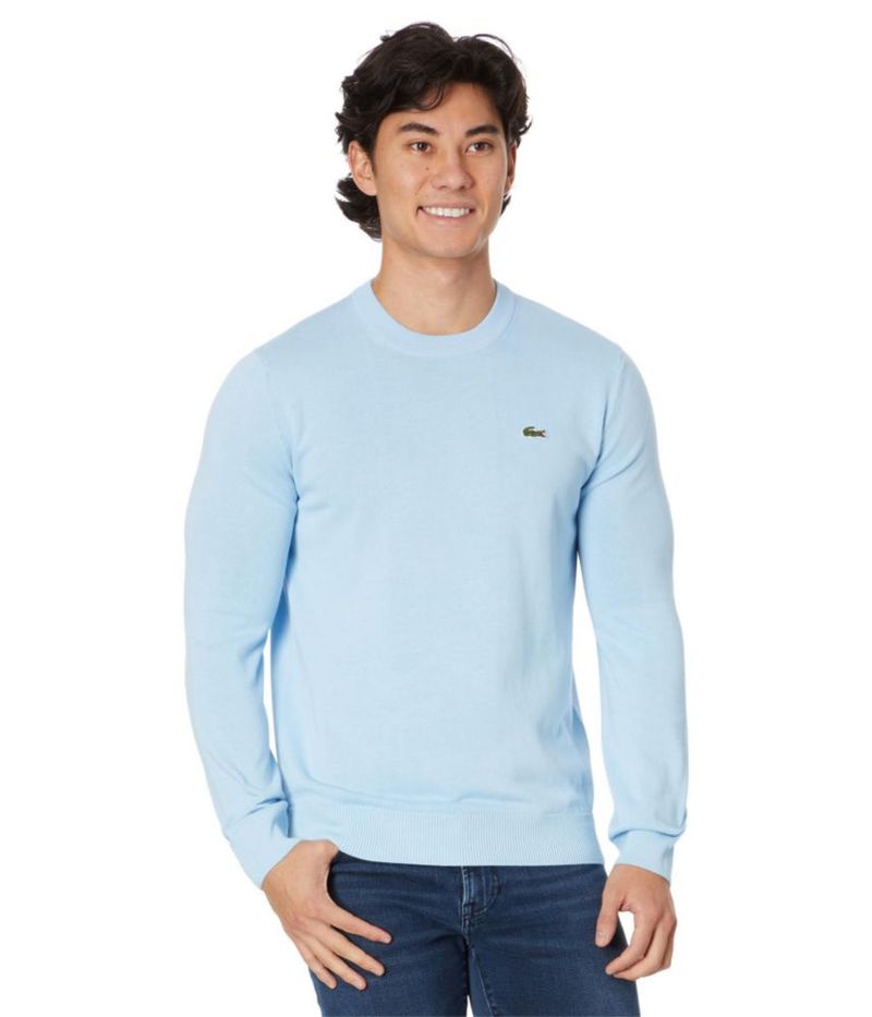 Suéter Lacoste Monocromo de Algodón Talla Grande