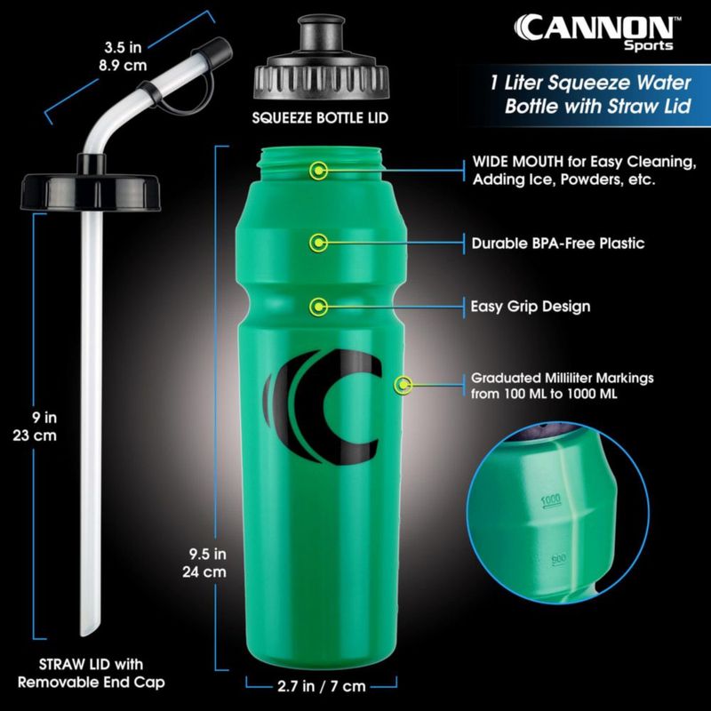 Botella Cannon Sports 1 L 2 unidades Verde sin BPA