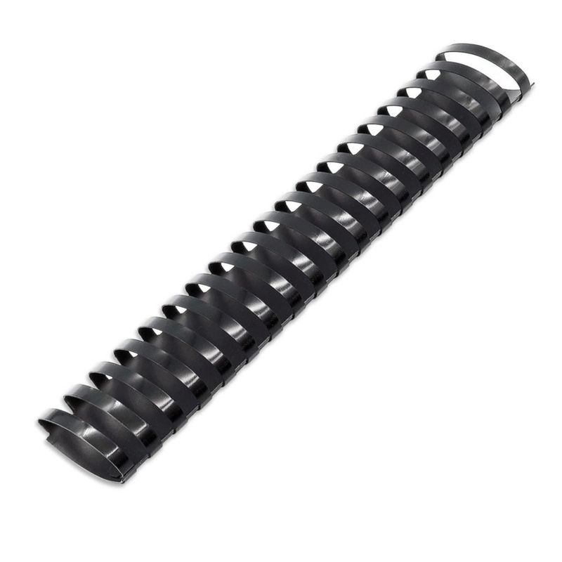 Espiral de encuadernación Binditek 38 mm 19 anillas negro – paquete de 50