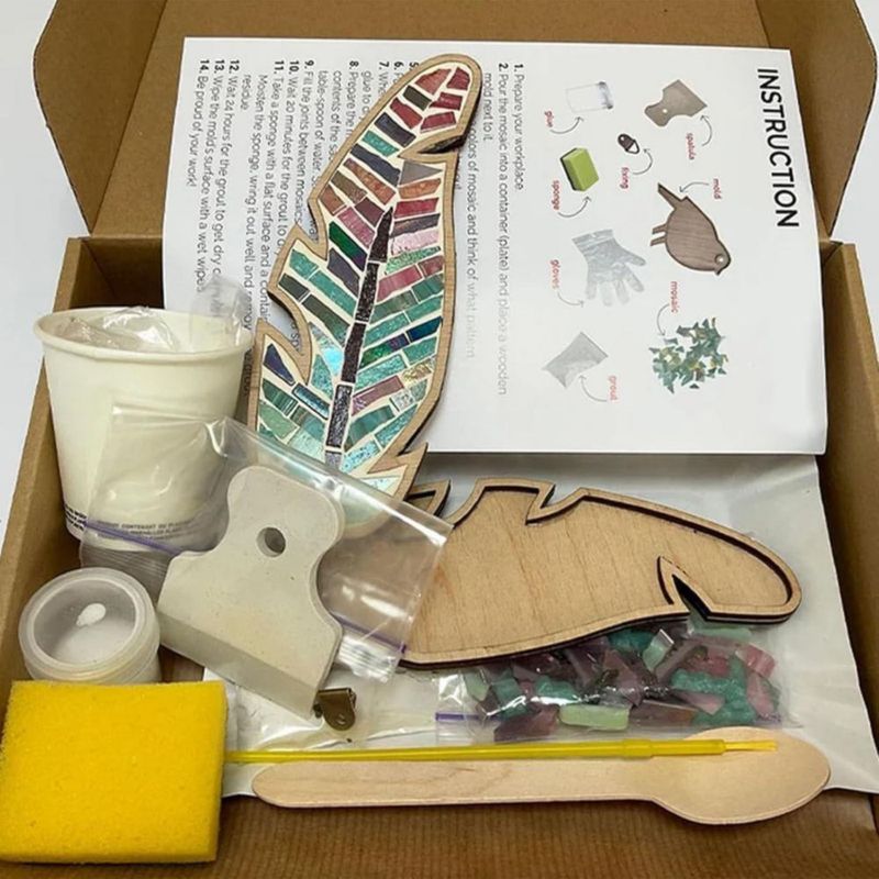 Kit de Mosaico Smowfes DIY Baldosas de Vidrio de Colores Mixtos