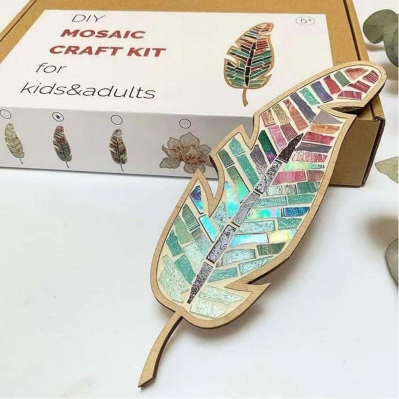 Kit de Mosaico Smowfes DIY Baldosas de Vidrio de Colores Mixtos