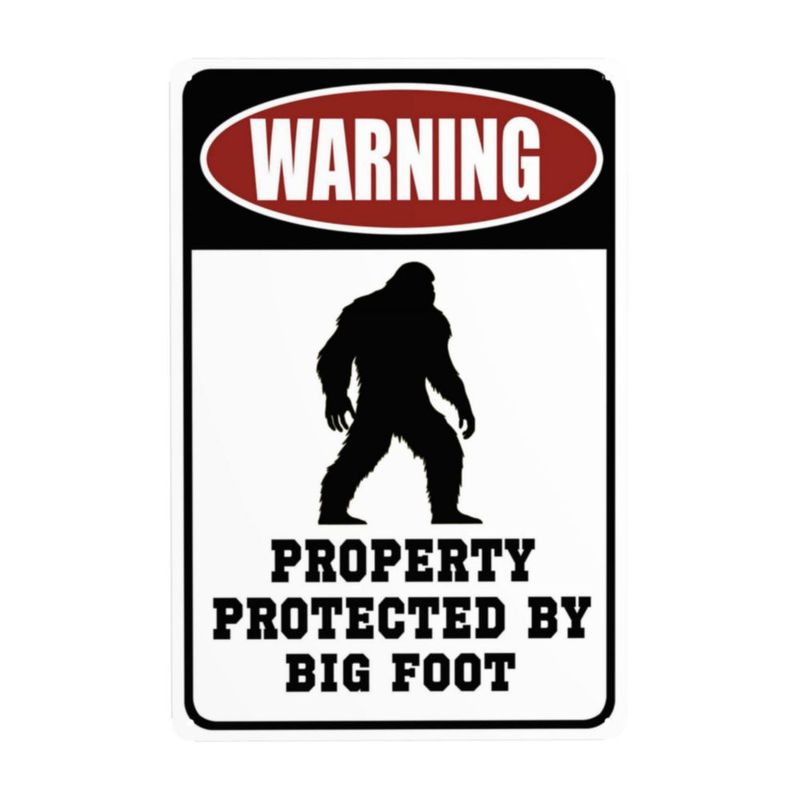 Letrero decorativo SFMY 30x20 cm Bigfoot para exteriores