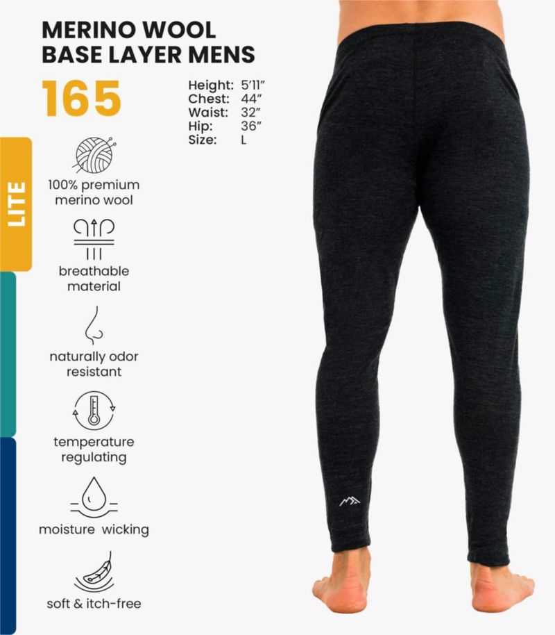 PANTALONES Merino.tech Talla Mediana 165 Gris Carbón