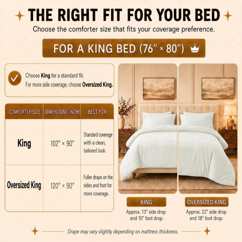 Juego de ropa de cama CozyLux King 7 piezas en color marfil microfibra