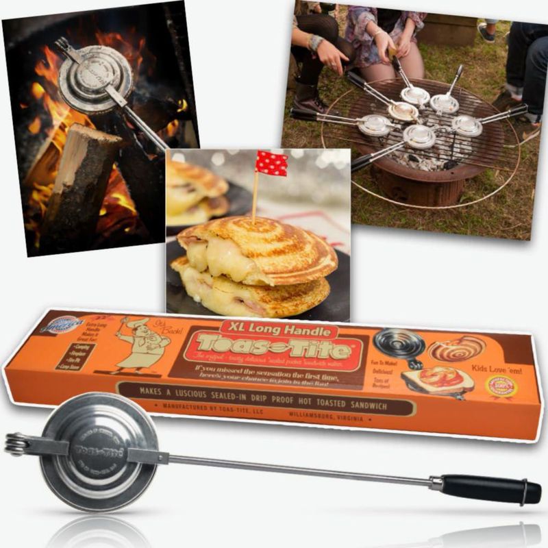 Plancha portátil Toas‑Tite XL de aluminio fundido para sándwiches