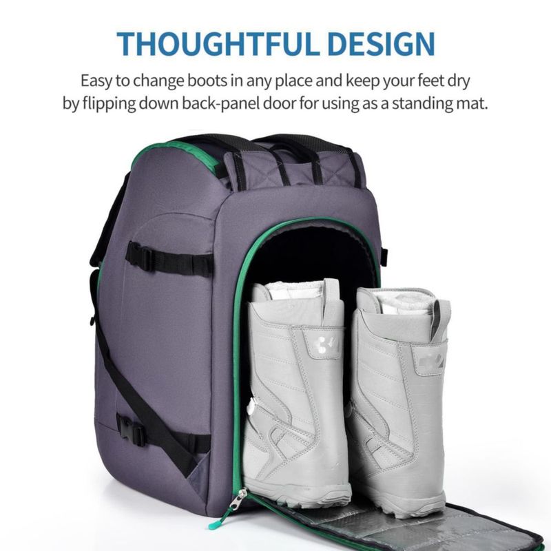 Mochila impermeable morada de 50 L para botas de esquí FeedMoo
