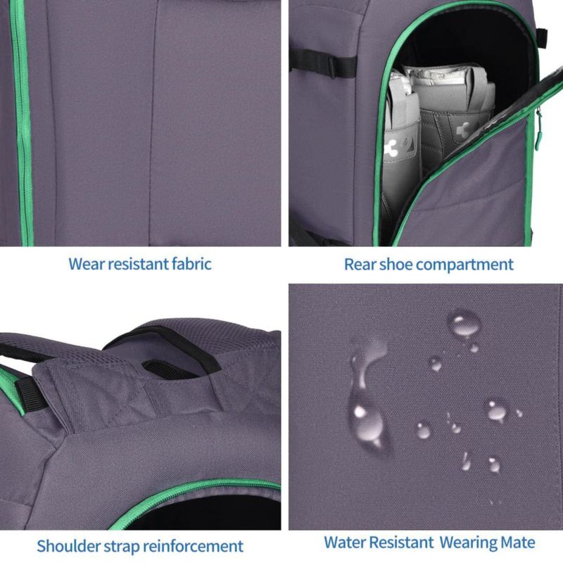 Mochila impermeable morada de 50 L para botas de esquí FeedMoo