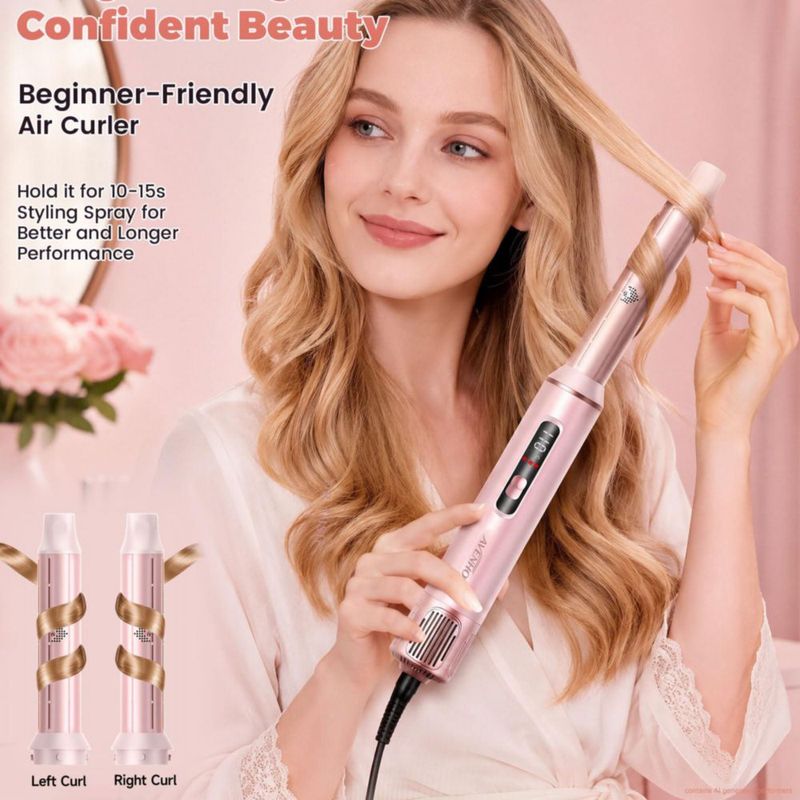 Peinador de Aire AVENHO 5 en 1 Set de Cepillo Secador Rosa