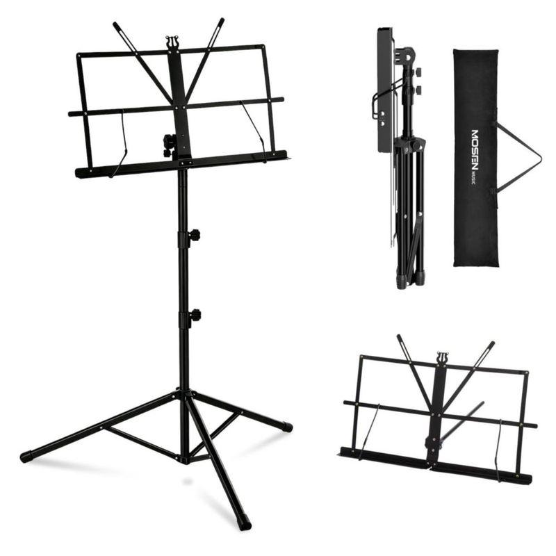 Atril para partituras MOSEN MUSIC plegable 28-55 cm negro
