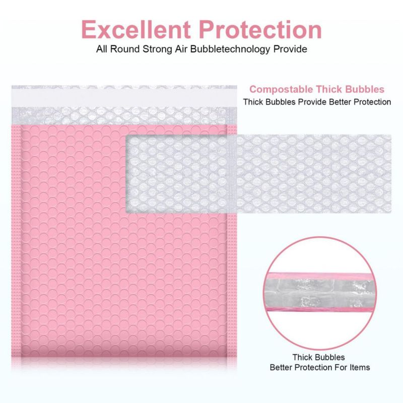 Sobre con burbujas zigmailer 20 x 25 cm rosa – paquete de 25