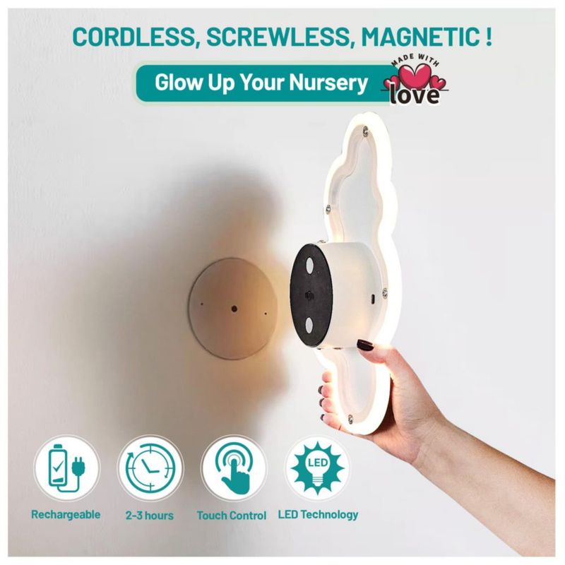 Lámpara BAZENTI Nube Recargable con Control Remoto – Azul
