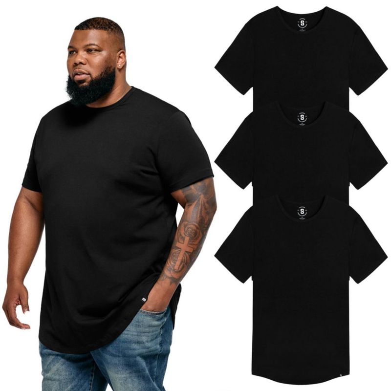 Camiseta STRONGSIZE 3XL Negra – Pack de 3