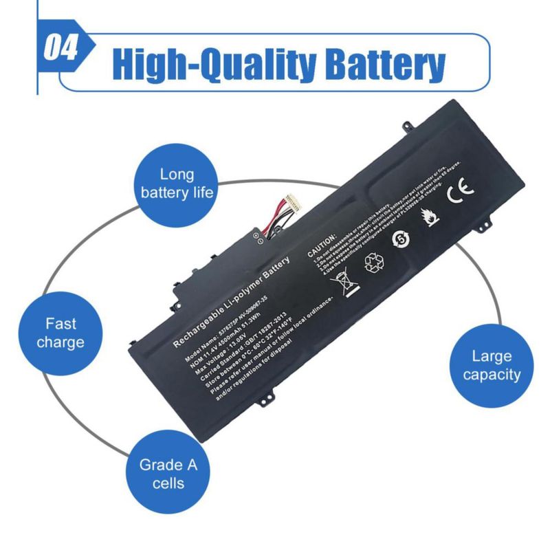 Batería de portátil Dentsing NV-509067-3S 513 Wh 114 V