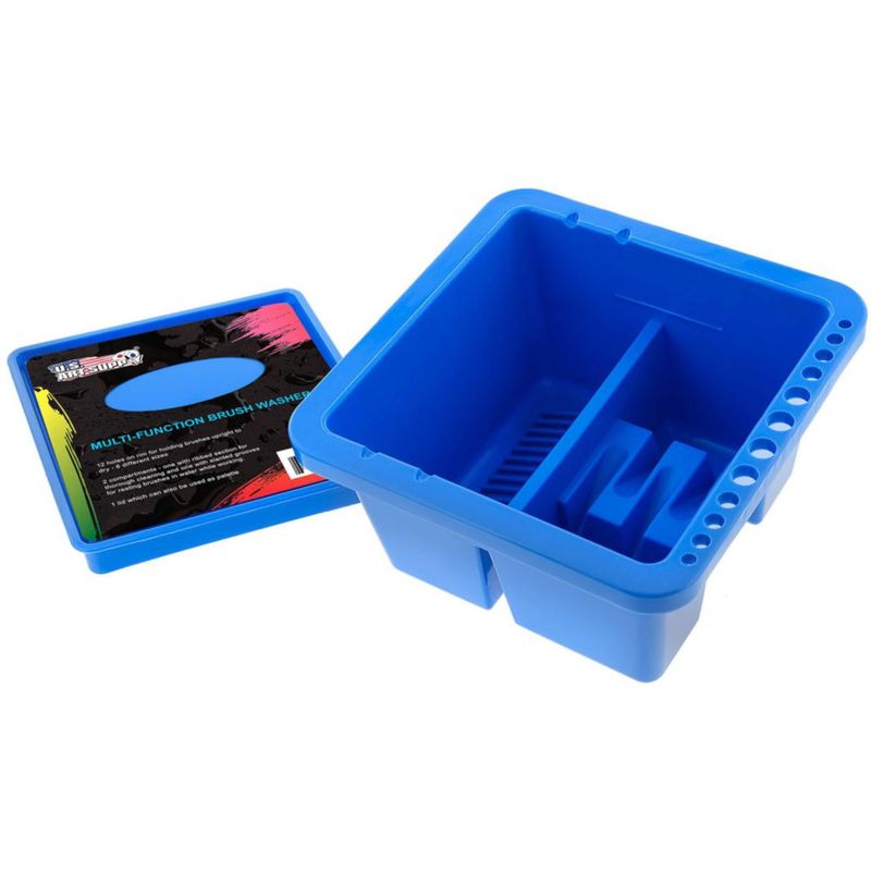 Limpiador de pinceles U.S. Art Supply 17 cm 12 agujeros plástico