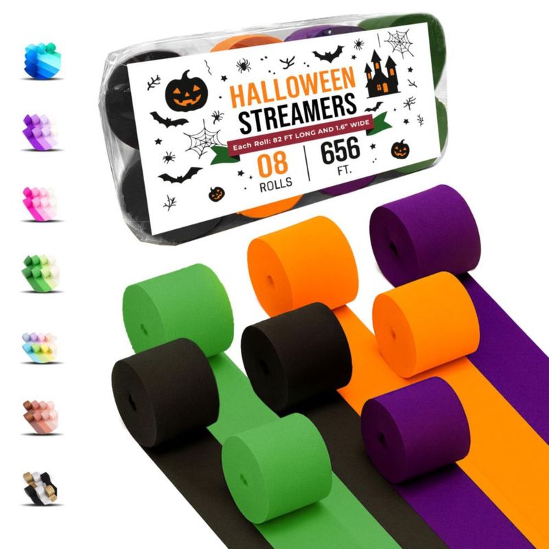 Serpentinas Captain Decor – Pack de 8 (25 m) colores Halloween