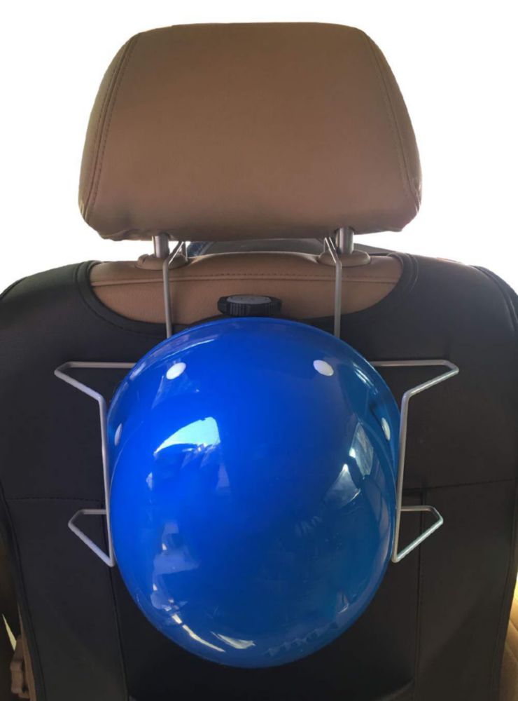 Portacascos Attisstore de Acero Gris para Asiento