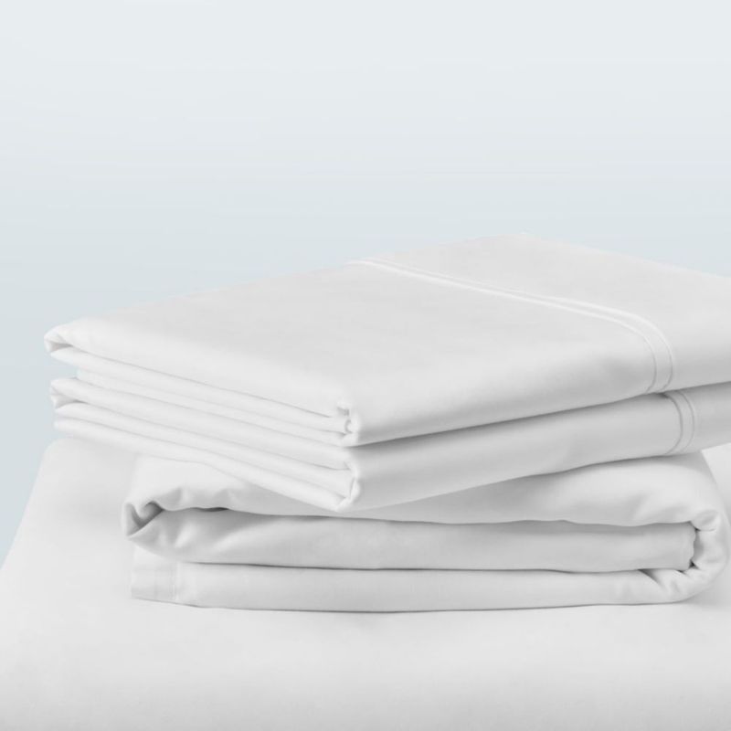 Juego de sábanas Tempur-Pedic King de algodón blanco
