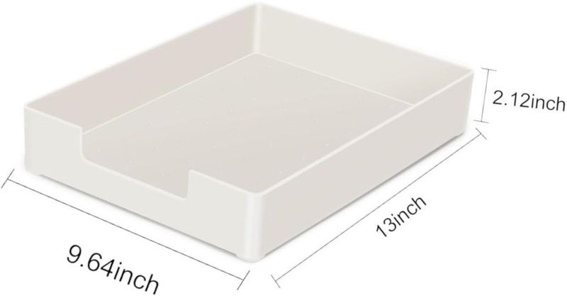 Bandeja de correspondencia RHONZHAO juego de 2 color blanco roto tamaño A4