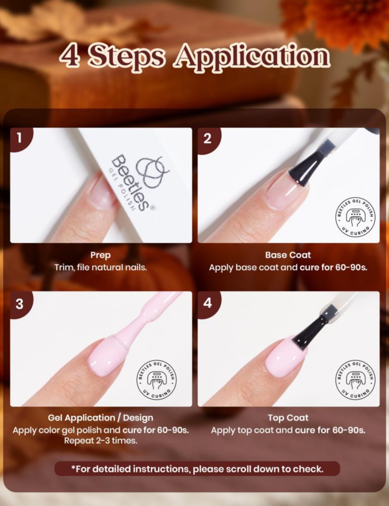 Kit de Esmalte de Uñas en Gel Beetles – 69 piezas 35 colores