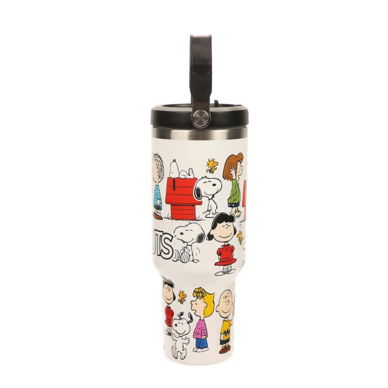 Botella de agua Bioworld 1183 ml con estampado Peanuts blanco
