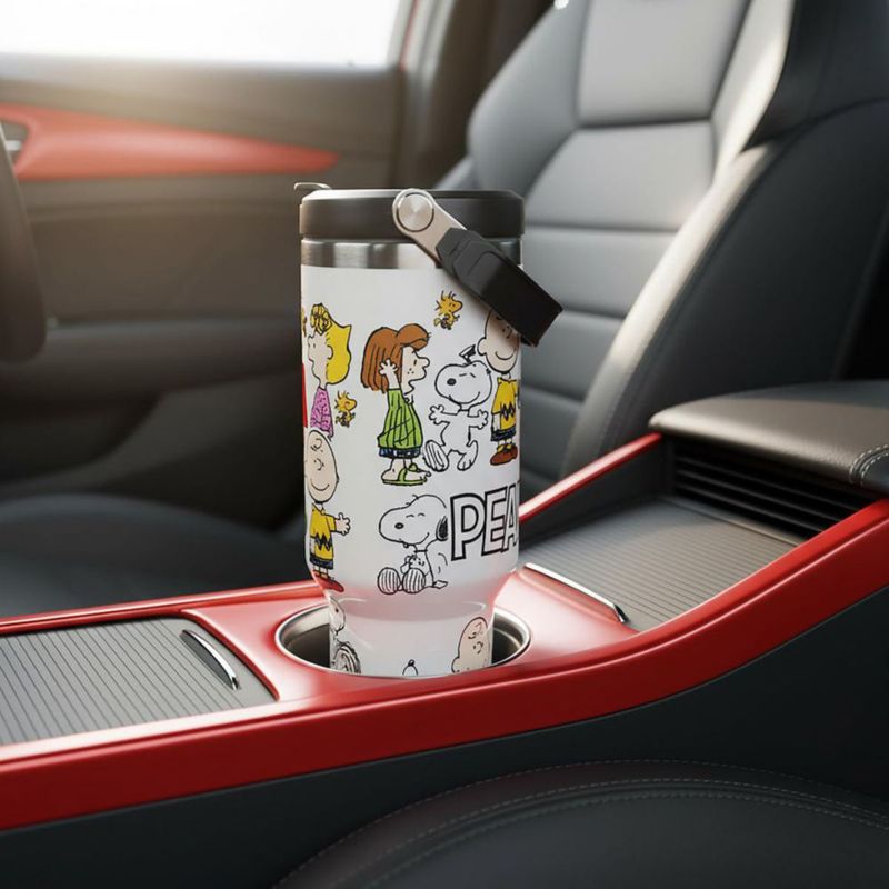 Botella de agua Bioworld 1183 ml con estampado Peanuts blanco