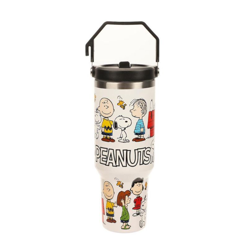 Botella de agua Bioworld 1183 ml con estampado Peanuts blanco