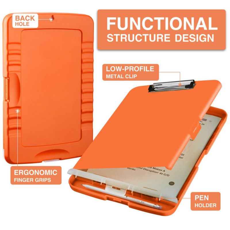 Portapapeles Sooez 34 × 24 cm con soporte para bolígrafos y estuche de almacenamiento