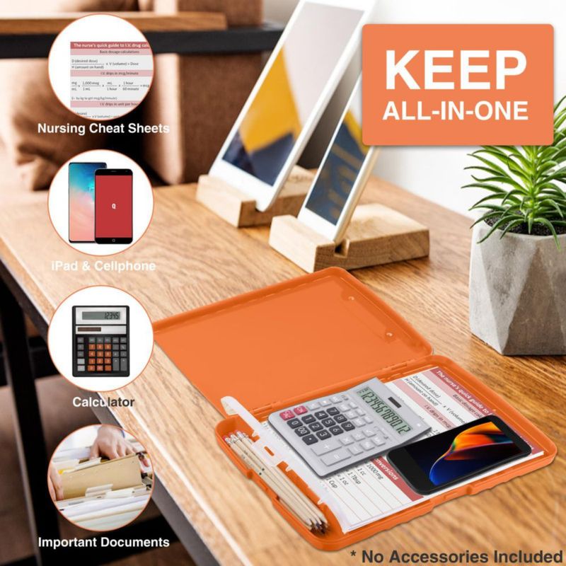 Portapapeles Sooez 34 × 24 cm con soporte para bolígrafos y estuche de almacenamiento