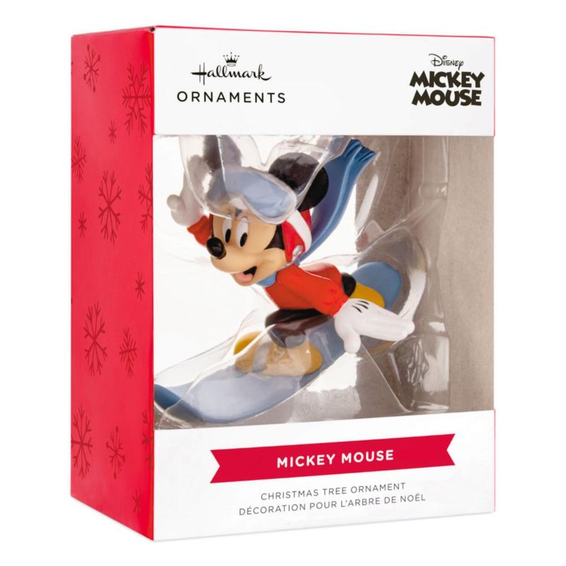 Adorno Hallmark Disney Mickey 7 cm Snowboard