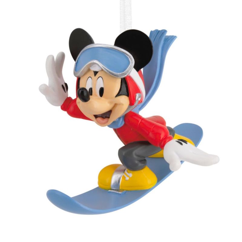 Adorno Hallmark Disney Mickey 7 cm Snowboard